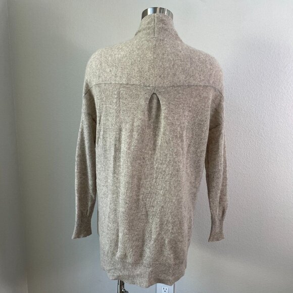 White + Warren Womens Medium Tan Button Up 100% Cashmere Cardigan Sweater - Picture 8 of 11